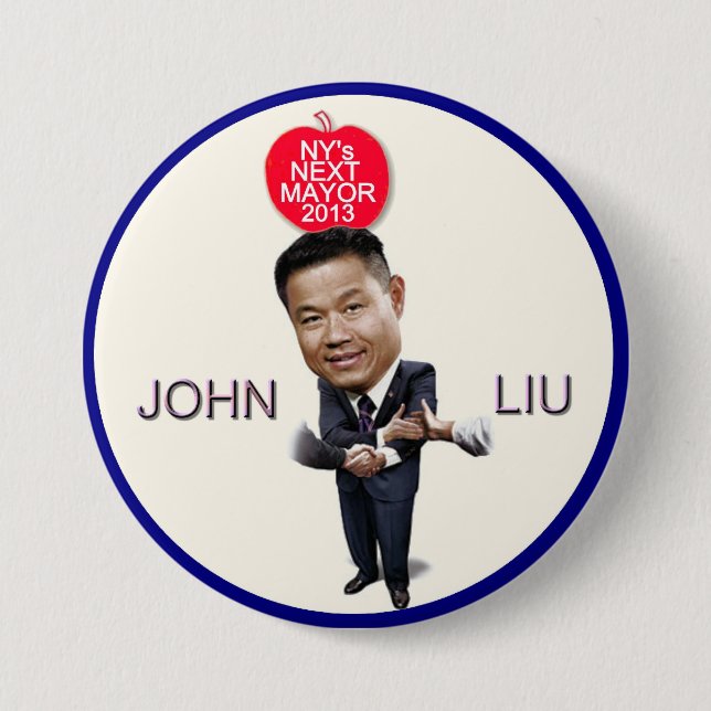 John Liu for NYC Mayor 2013 7.5 Cm Round Badge (Front)