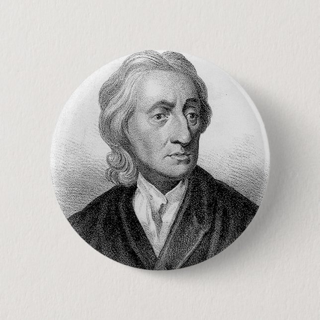 John Locke 6 Cm Round Badge (Front)