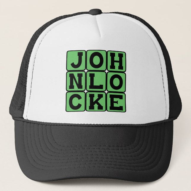 John Locke, English Philosopher Trucker Hat (Front)