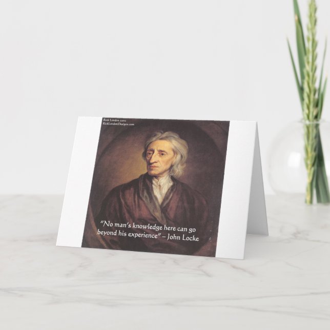 John Locke Knowledge/Experience Quote Card (Front)