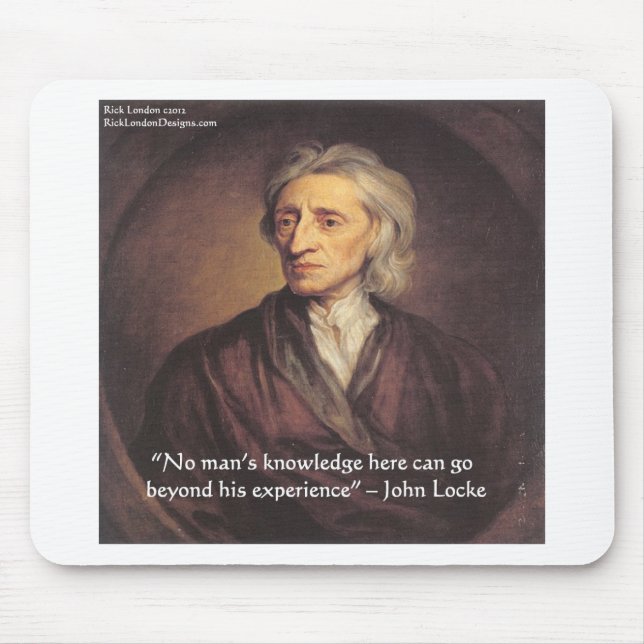 John Locke Knowledge/Experience Quote Mouse Pad (Front)