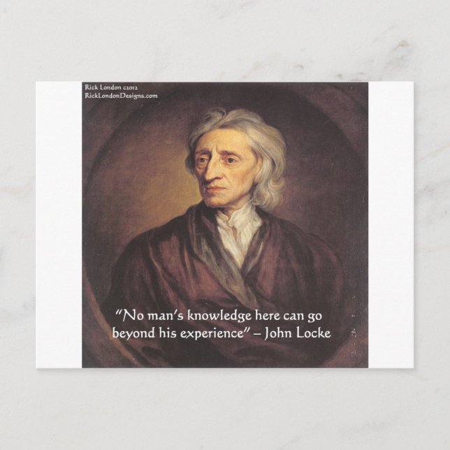 John Locke Knowledge/Experience Quote Postcard (Front)