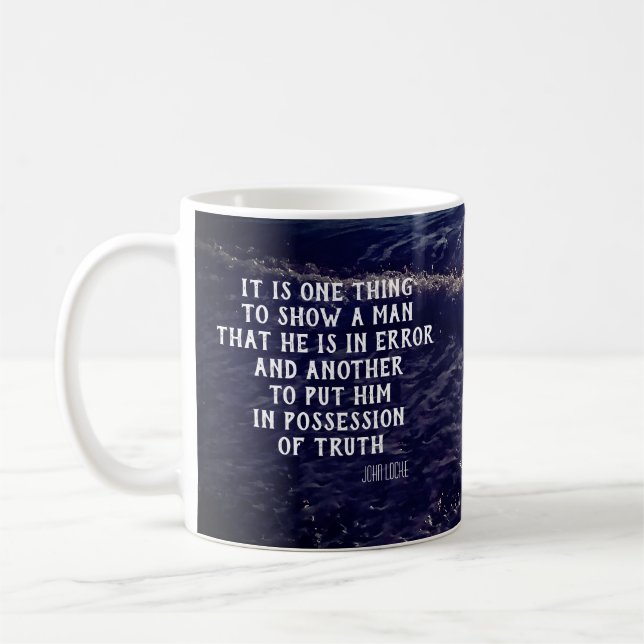 John Locke Philosophy Quote Coffee Mug (Left)