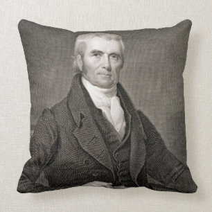 John Marshall (1755-1835), engraved by Asher Brown Cushion