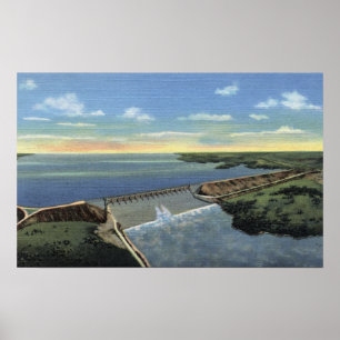 John Martin (Caddoa) Dam across Arkansas River Poster