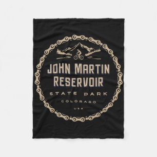John Martin Reservoir State Park Mountain Bike Bik Fleece Blanket