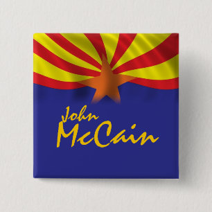 John McCain 15 Cm Square Badge