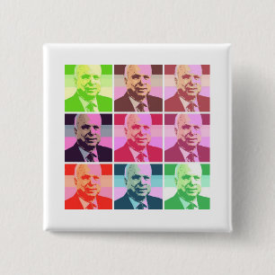 John McCain 15 Cm Square Badge