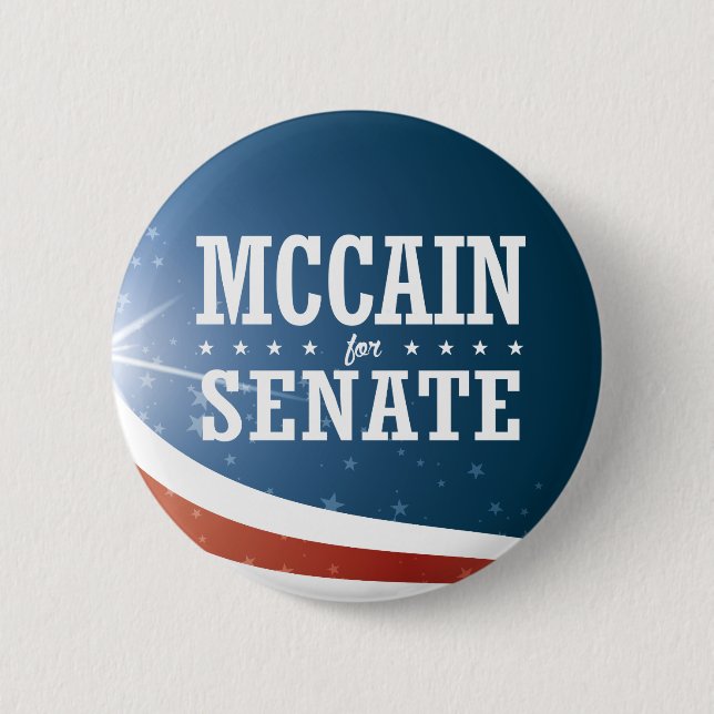 John McCain 2016 6 Cm Round Badge (Front)