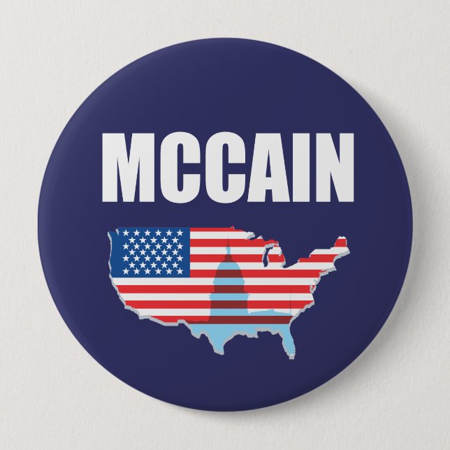 JOHN MCCAIN Election Gear 10 Cm Round Badge (Front)