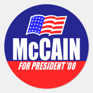 John McCain for President 08 Sticker