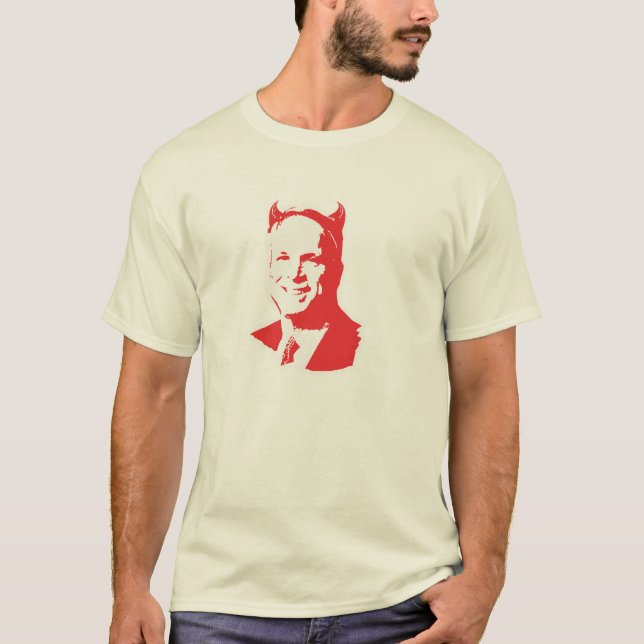 JOHN MCCAIN IS THE DEVIL T-Shirt (Front)