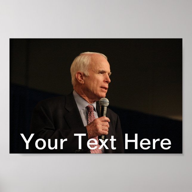 John McCain Personalised Small Poster (Front)