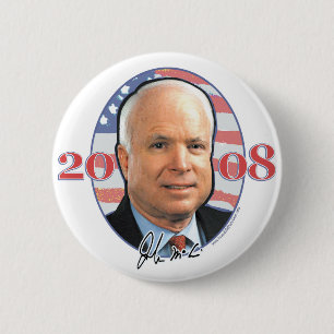 John McCain Portrait Button