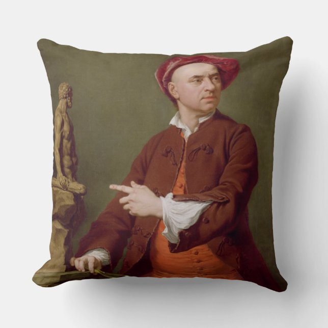 John Michael Rysbrack Modelling his Terra-Cotta St Cushion (Front)