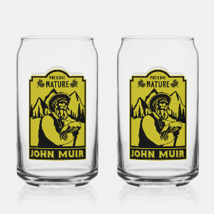 John Muir American Conservator Can Glass