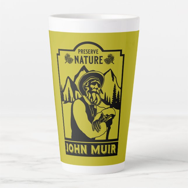 John Muir American Conservator Latte Mug (Front)