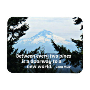 John Muir: "Between every two pines is a doorway" Magnet