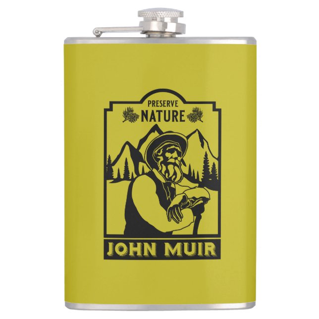 John Muir Day Hip Flask (Front)