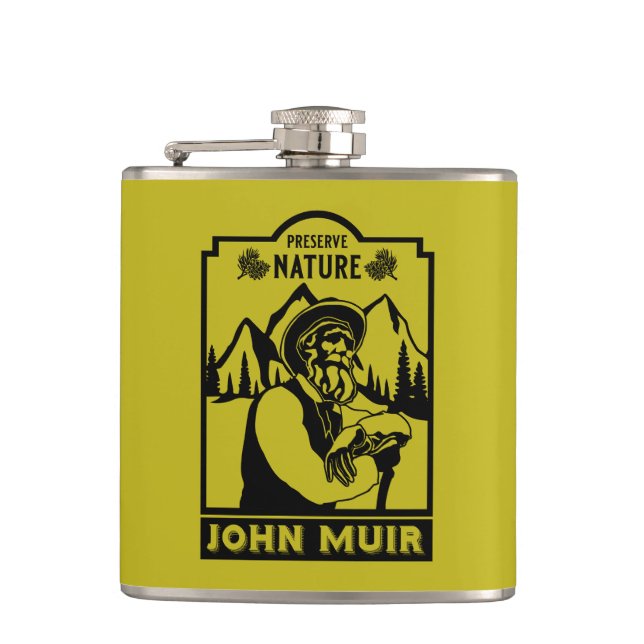 John Muir Day Hip Flask (Front)