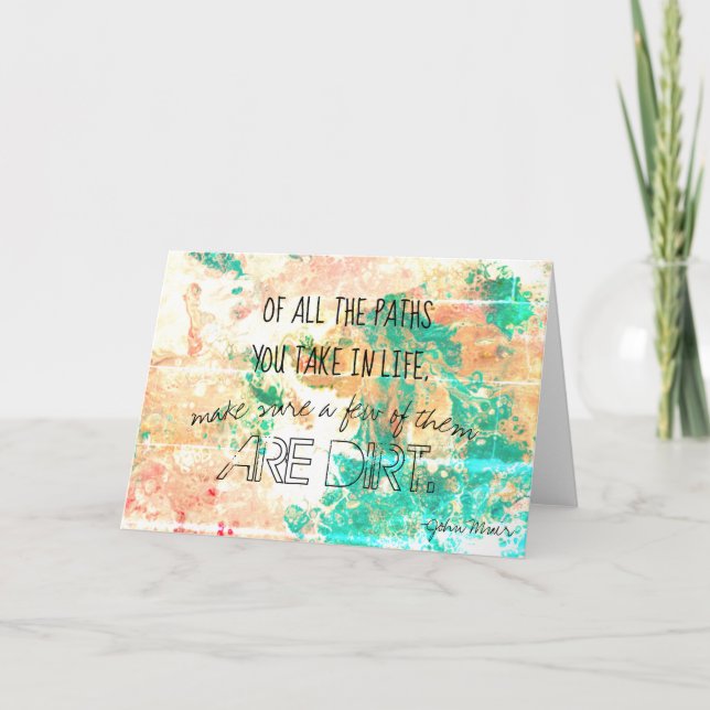 John Muir quote card (Front)