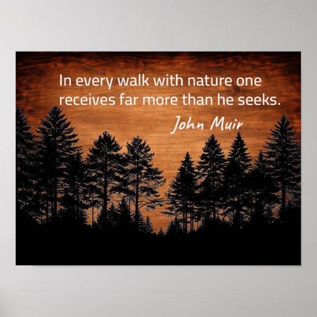 John Muir quote Poster (Front)