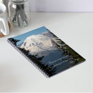 John Muir Quote Scenic Mount Rainier Notebook