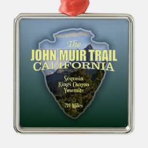 John Muir Trail (arrowhead) Metal Ornament