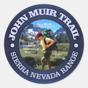 John Muir Trail (Hiker C) Classic Round Sticker