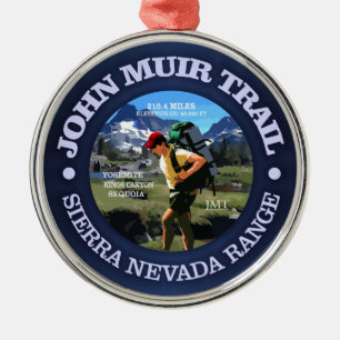 John Muir Trail (Hiker C) Metal Tree Decoration