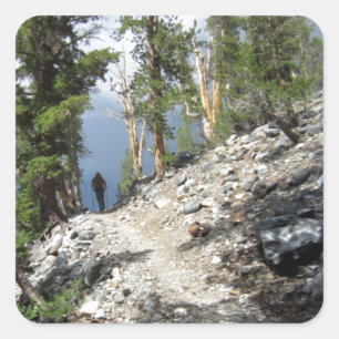 John Muir Trail Hiker - Sierra Nevada Mountains Square Sticker