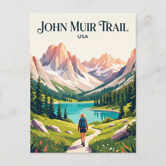 John Muir Trail USA Postcard (Front)
