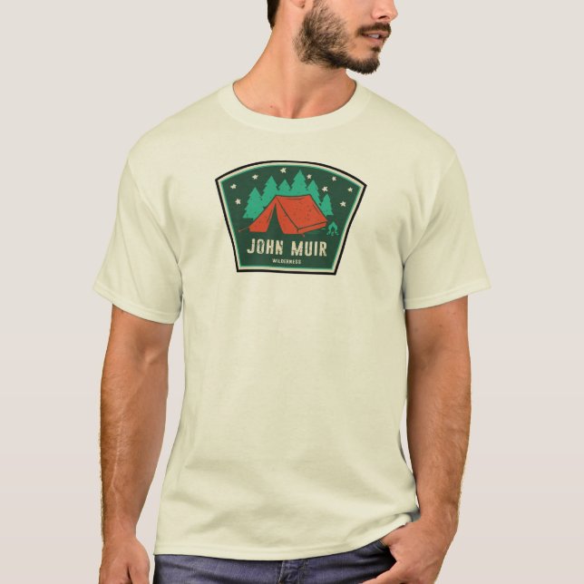 John Muir Wilderness California Camping T-Shirt (Front)