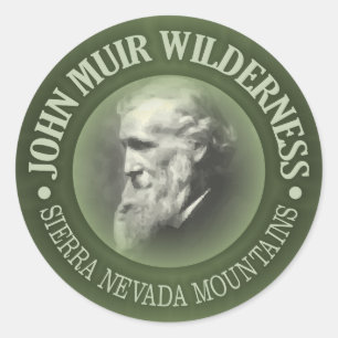 John Muir Wilderness Classic Round Sticker