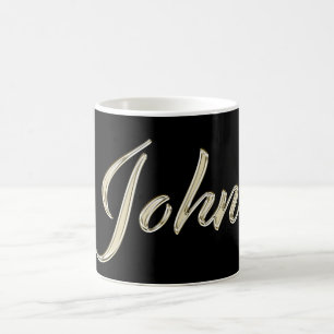 John Name whitegold Tasse Teetasse Kaffetasse Coffee Mug