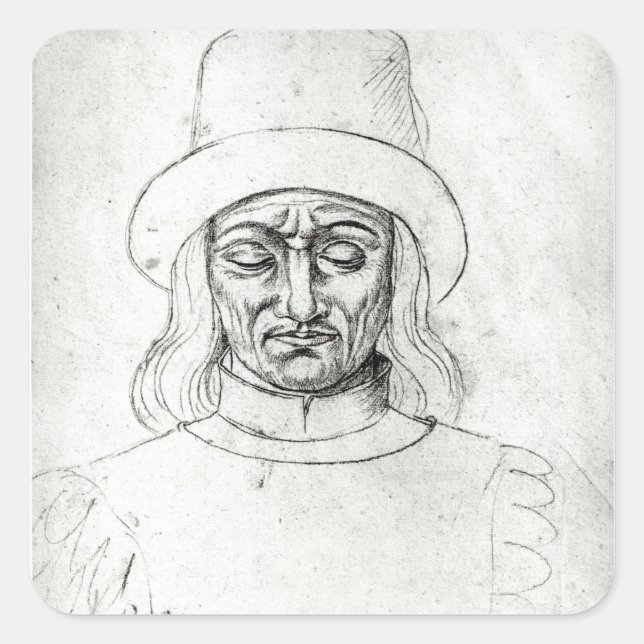 John of Luxembourg Square Sticker (Front)