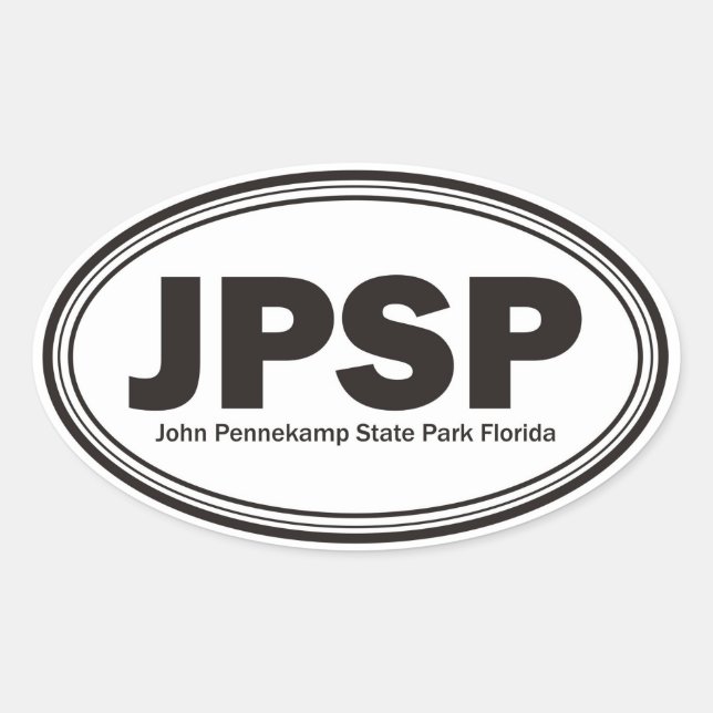 John Pennekamp State Park Oval Sticker (Front)