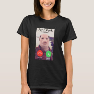 John Pork Is Calling Vintage Funny Outfits Hallowe T-Shirt
