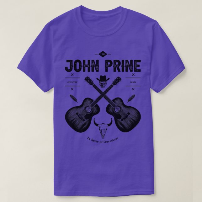 John Prine Acoustic Guitar Logo T-Shirt (Design Front)