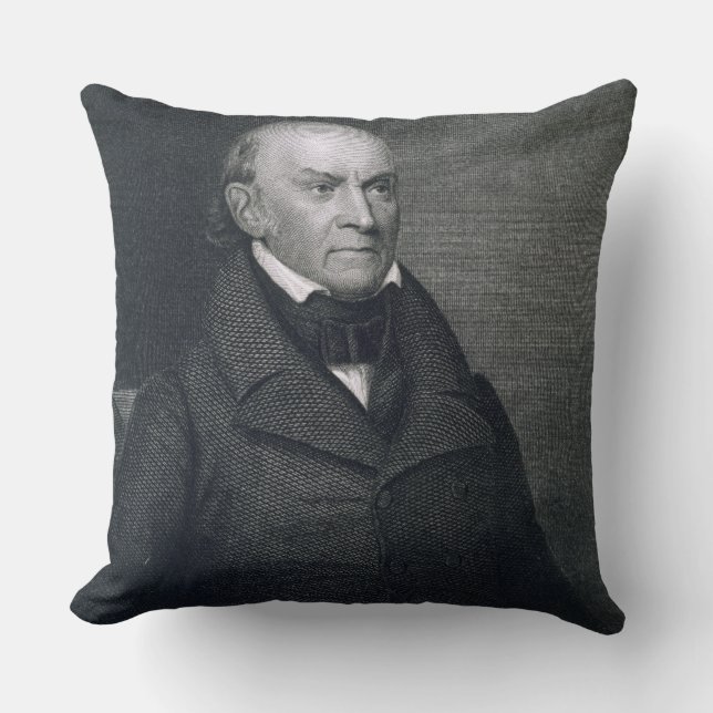 John Quincy Adams, engraved by John Wesley Paradis Cushion (Front)