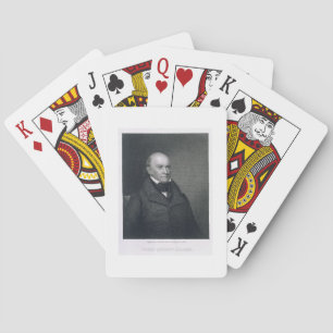 John Quincy Adams, engraved by John Wesley Paradis Playing Cards