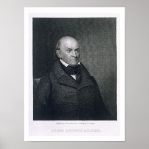 John Quincy Adams, engraved by John Wesley Paradis Poster
