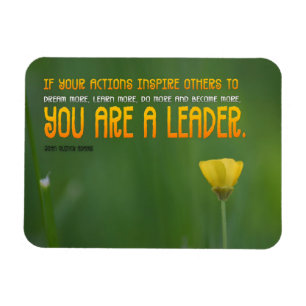 John Quincy Adams Inspirational Quote Leader Flexi Magnet