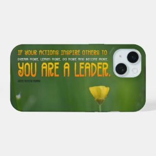 John Quincy Adams Inspirational Quote "Leader" iPhone 15 Case