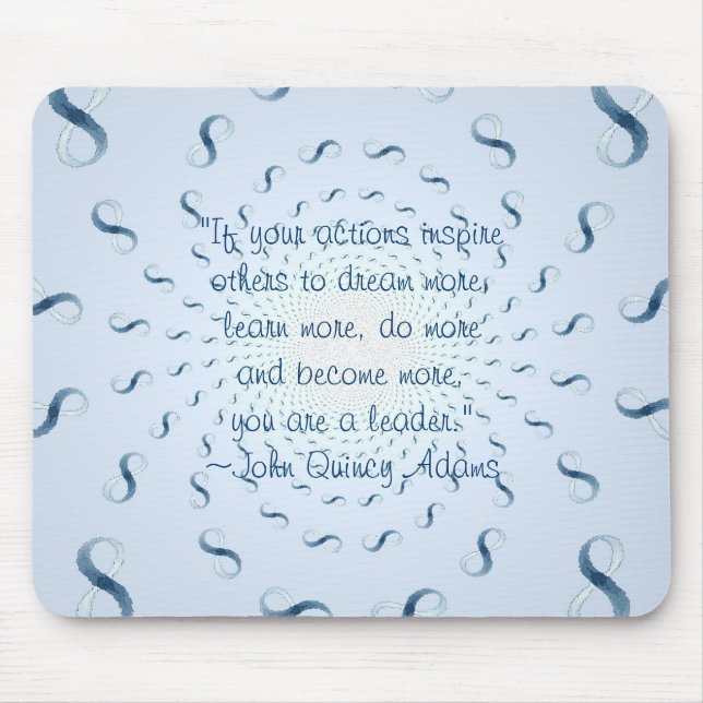 John Quincy Adams Leadership Quote Mousepad (Front)
