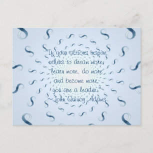 John Quincy Adams Leadership Quote Postcard