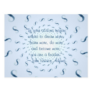 John Quincy Adams Leadership Quote Postcard