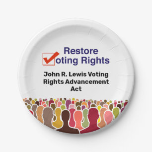John R. Lewis Voting Rights Advancement Act Paper Plate