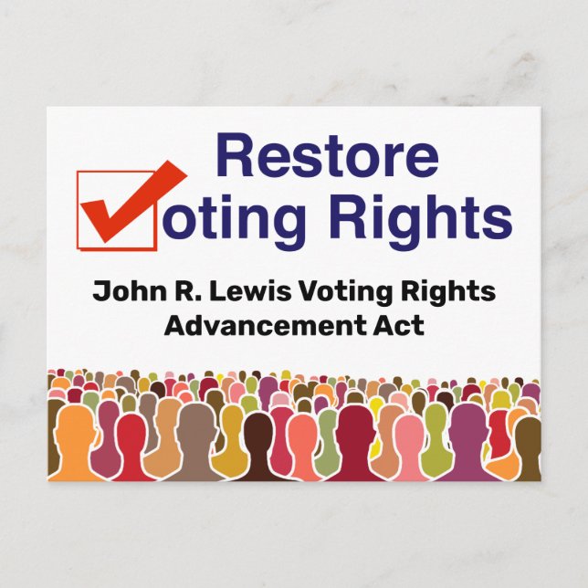 John R. Lewis Voting Rights Advancement Act Postcard (Front)