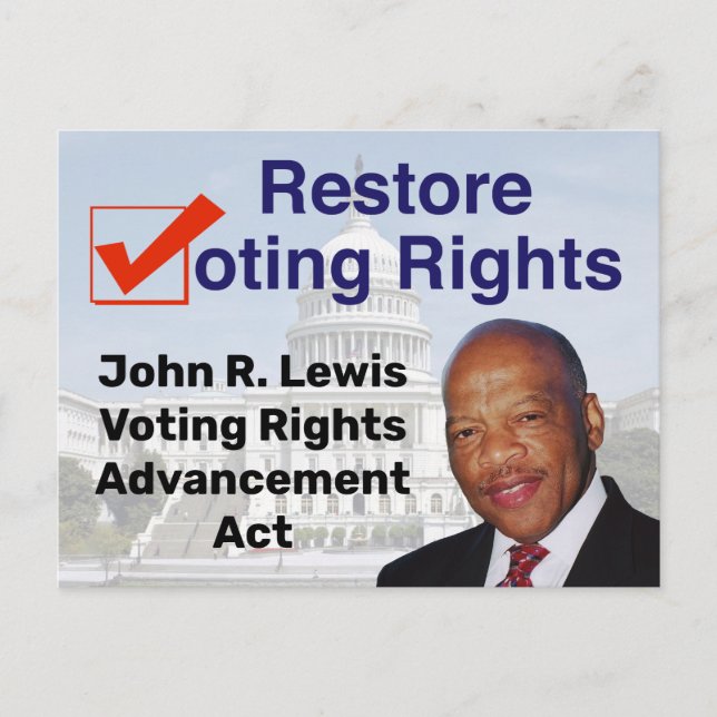 John R. Lewis Voting Rights Advancement Act Postcard (Front)
